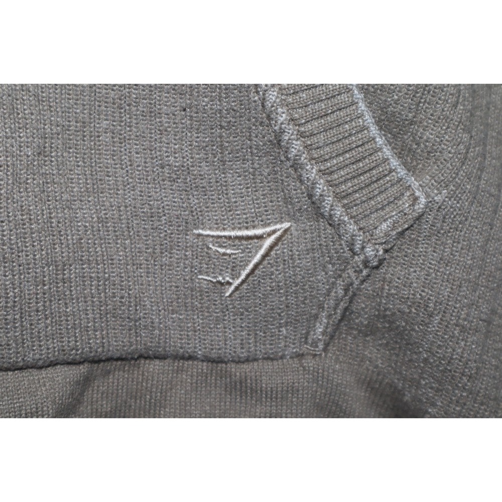 Gymshark Ribbed Hoodie Women Large Distressed Brown Oversized EUC Athleisure - Picture 2 of 4